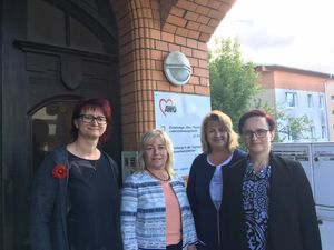 v.l.n.r.: Beratungsstellenleiterin Dr. Ines Forkel, Pia Lady, Dagmar Wiegand, Manuela Beyer