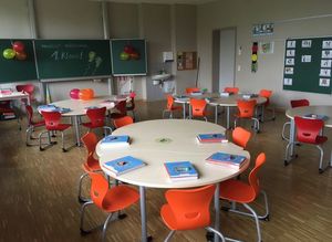 Leere Klassenzimmer in der Friedrich-Adolf-Richter-Schule der AWO Rudolstadt