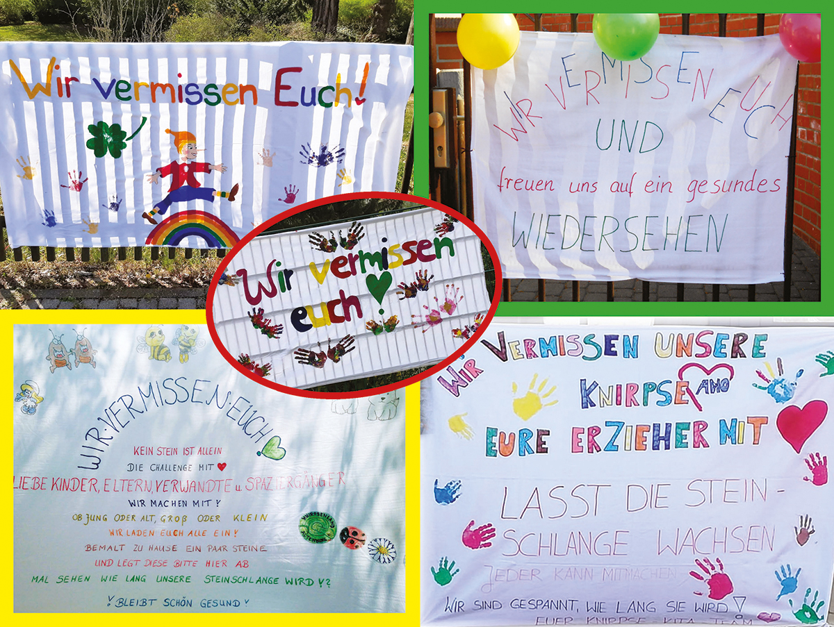 Collage aus den Grüßen der AWO-Kindergärten im Altenburger Land