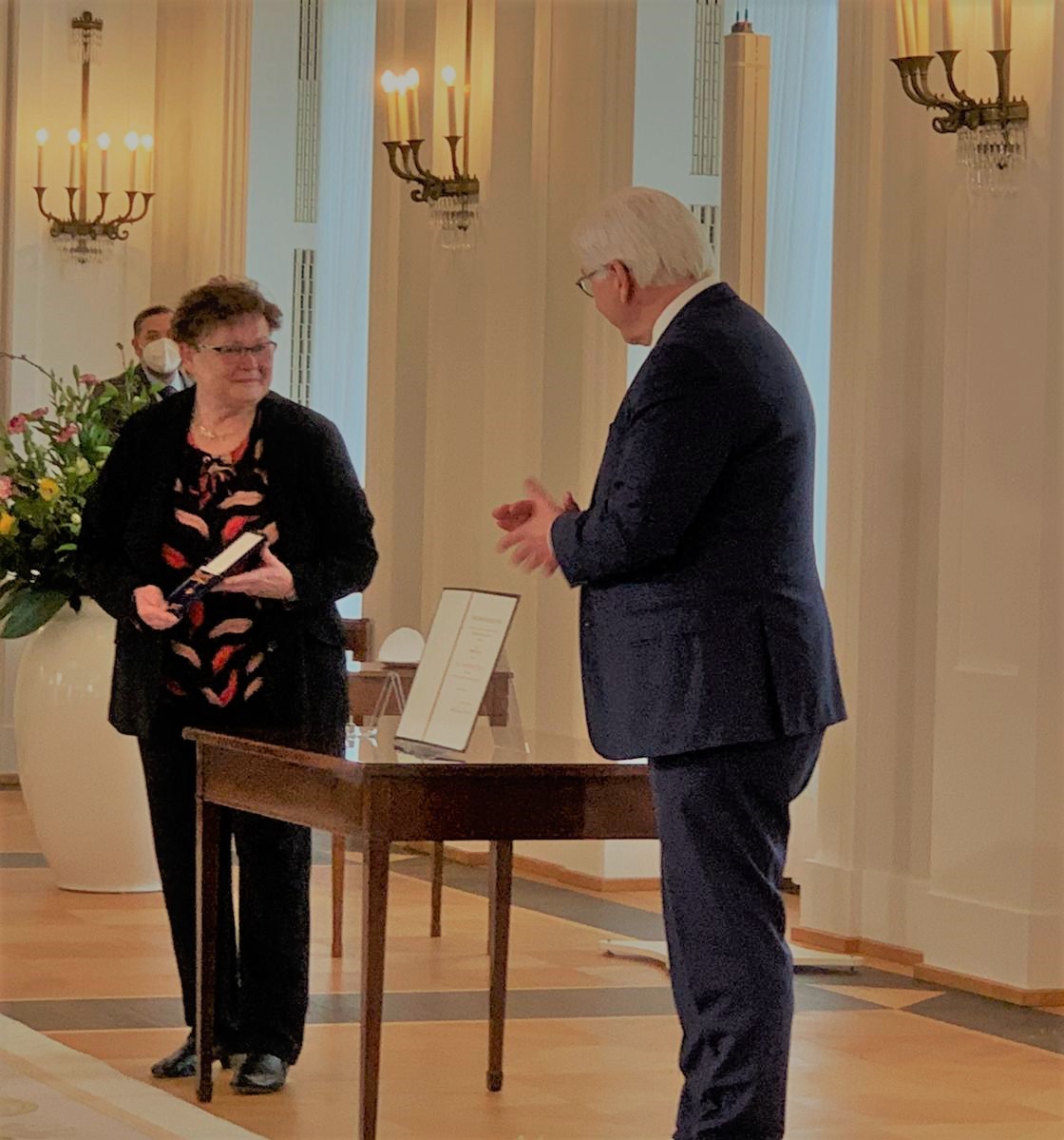 Annerose Chyzy und Bundespräsident Frank-Walter Steinmeier